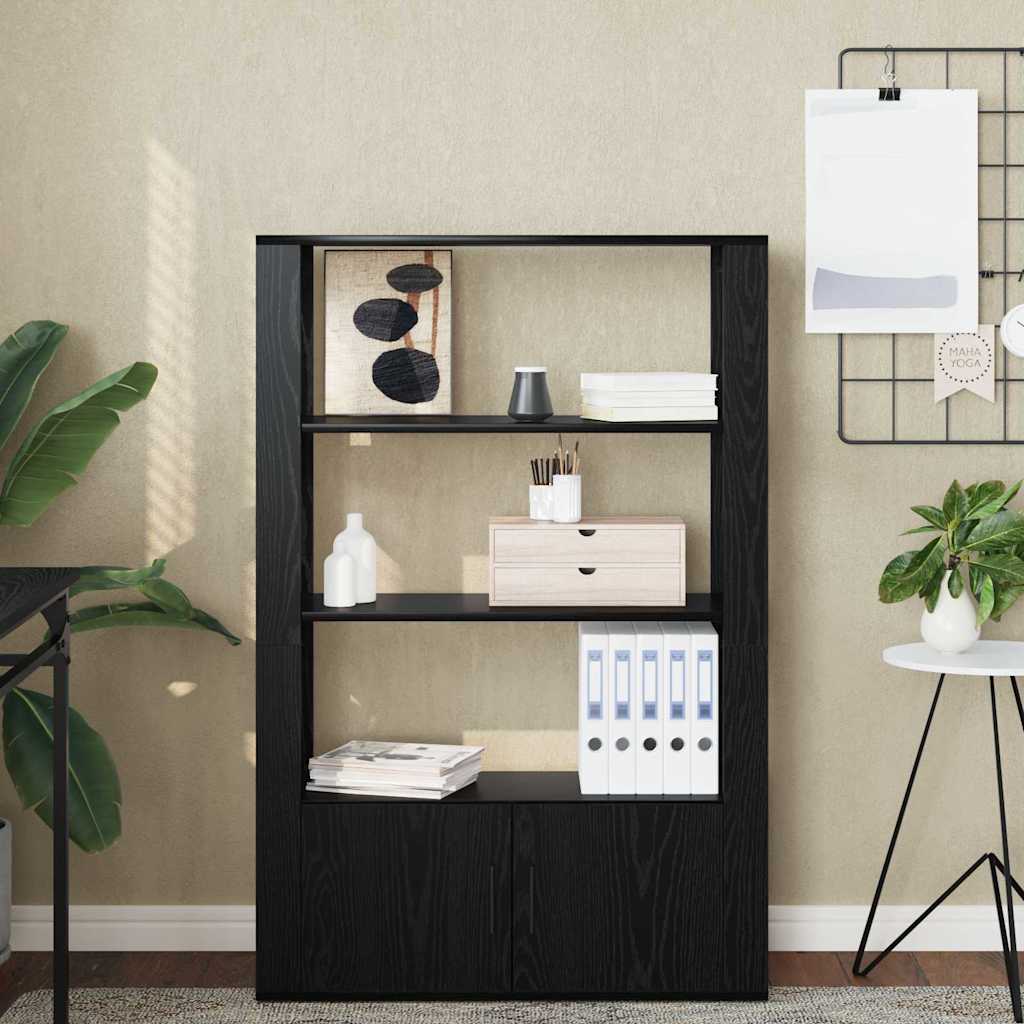 Credenza Rovere nero 30 x 80 x 119.5 cm Legno multistrato 881098