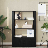 Credenza Rovere nero 30 x 80 x 119.5 cm Legno multistrato 881098