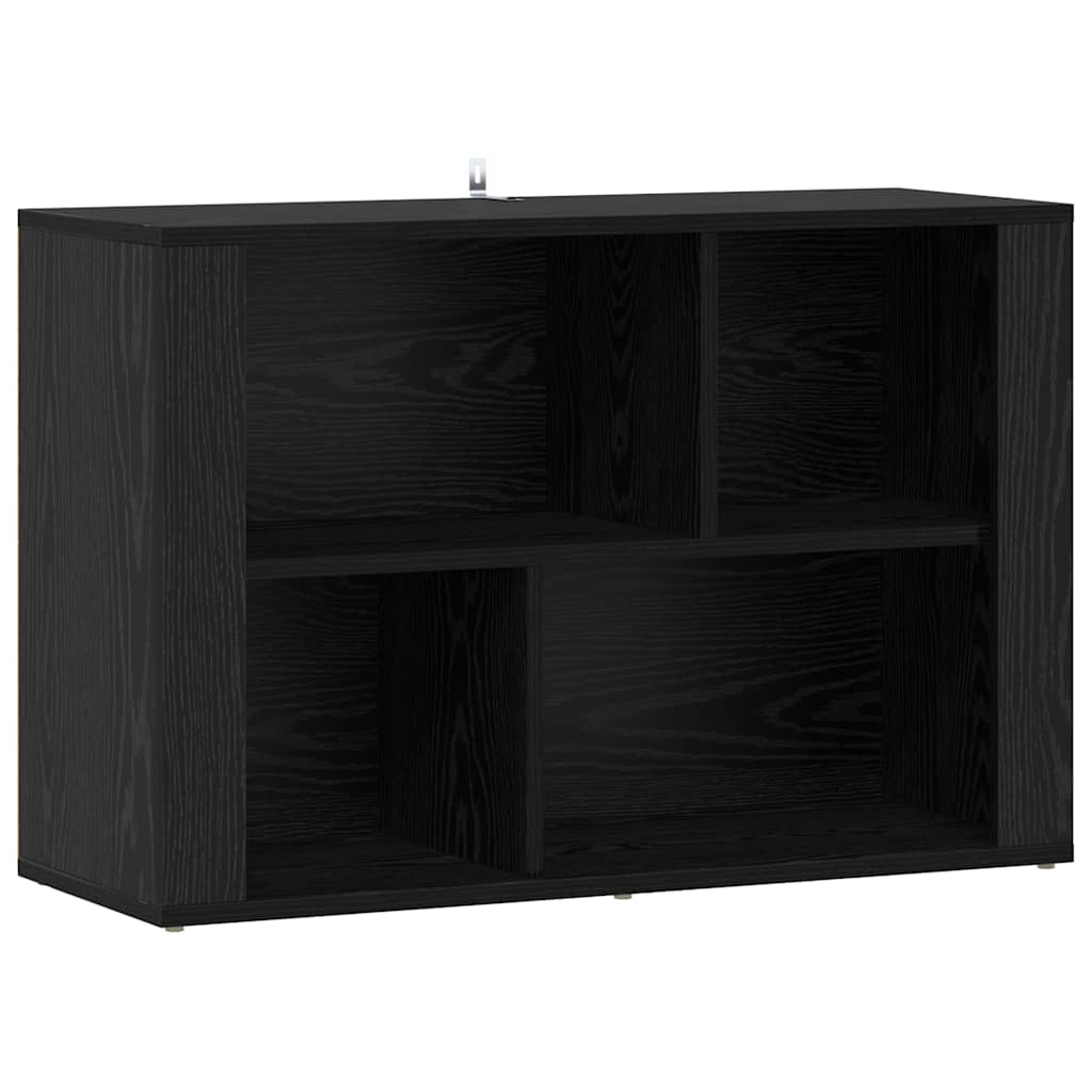 Credenza Rovere Nero 80 x 30 x 53 cm Legno multistrato 881101