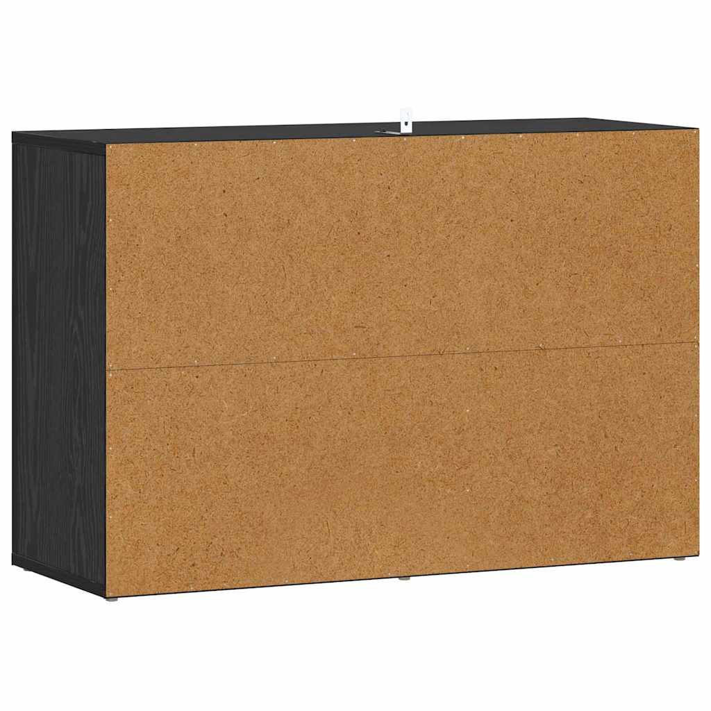 Credenza Rovere Nero 80 x 30 x 53 cm Legno multistrato 881101