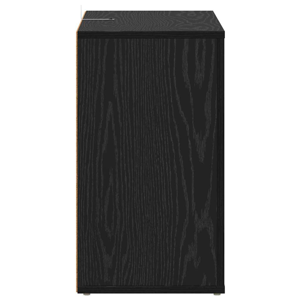 Credenza Rovere Nero 80 x 30 x 53 cm Legno multistrato 881101