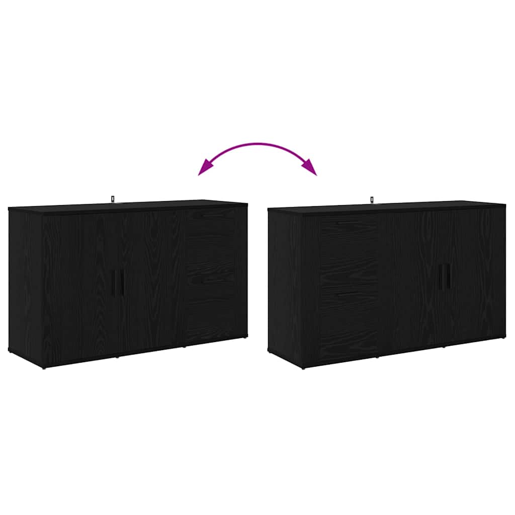 con cassetto Rovere nero 100 x 33 x 59.5 cm Legno multistrato 881140