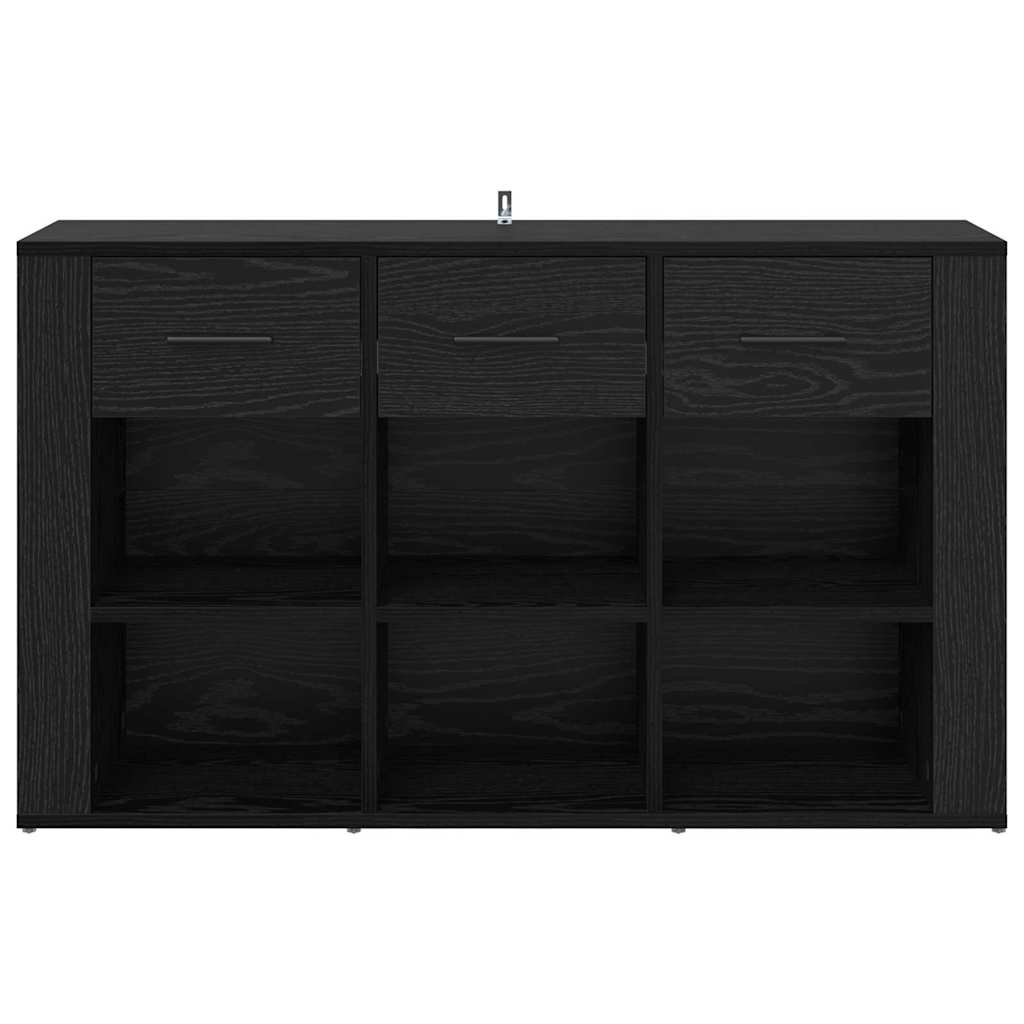 Credenza Rovere Nero 100 x 30 x 59,5 cm Legno multistrato 881149