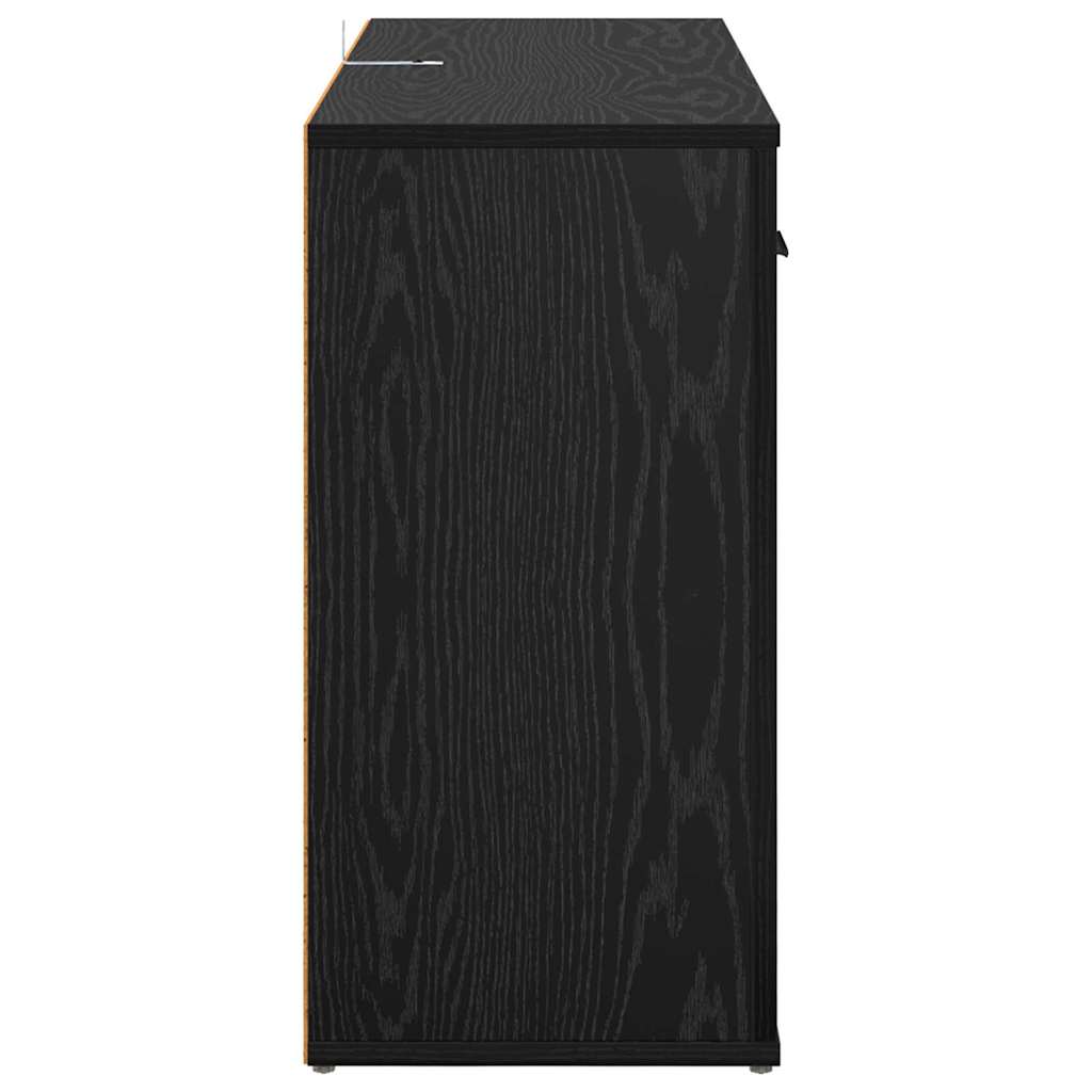 Credenza Rovere Nero 100 x 30 x 59,5 cm Legno multistrato 881149