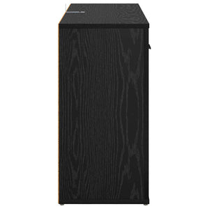 Credenza Rovere Nero 100 x 30 x 59,5 cm Legno multistrato 881149