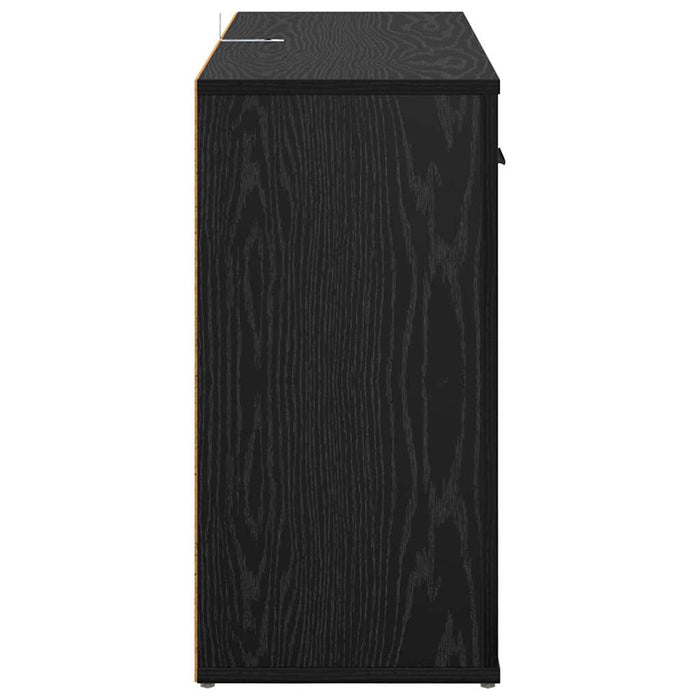 Credenza Rovere Nero 100 x 30 x 59,5 cm Legno multistrato 881149