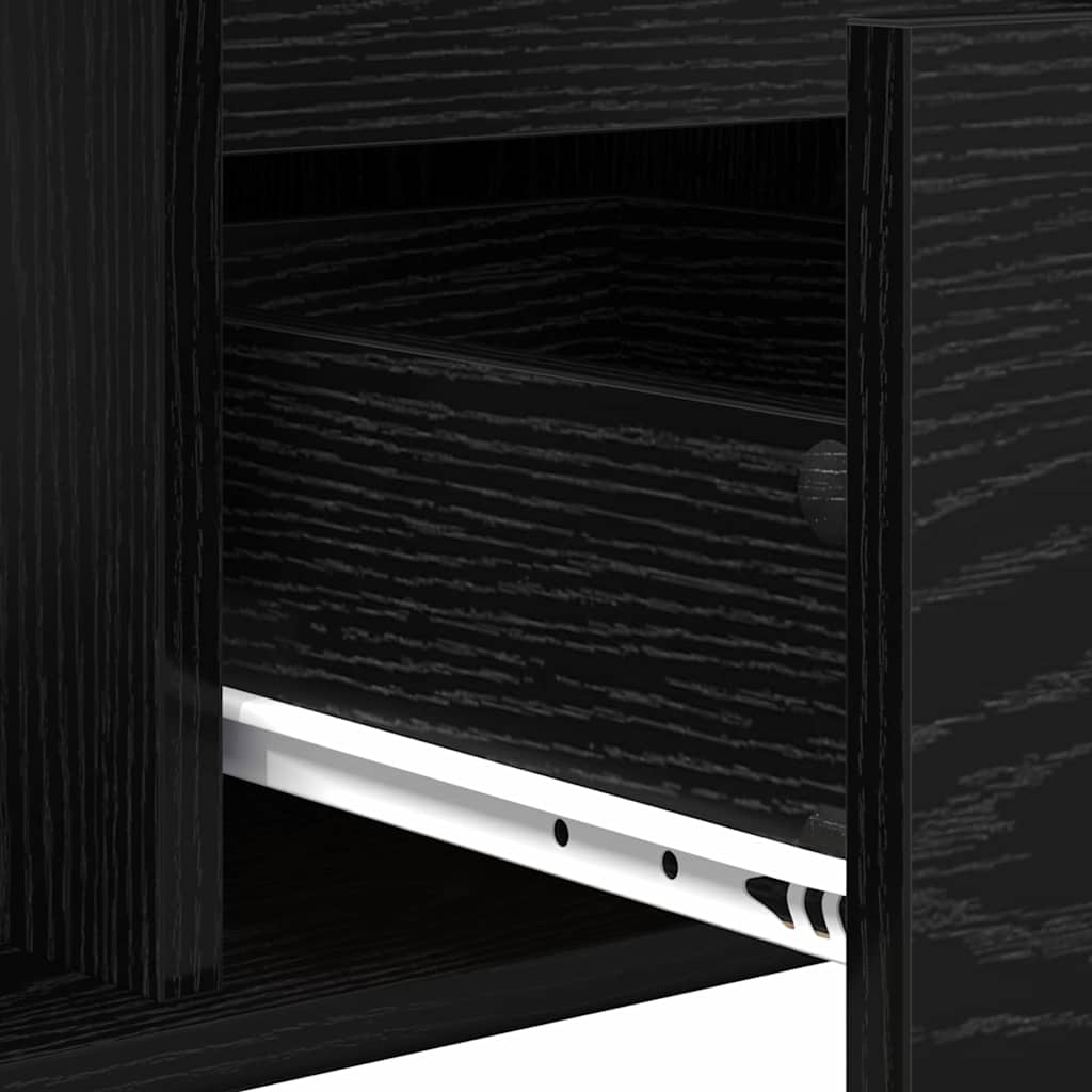 Tavolino da salotto con cassetto Rovere Nero 90 x 50 x 26.5 cm 881167