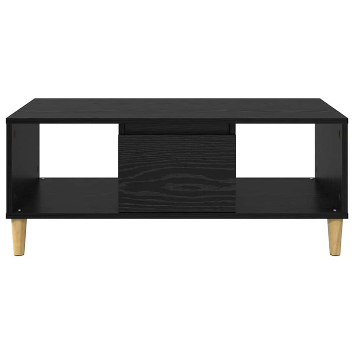 Tavolino da salotto con cassetto Rovere Nero 90 x 50 x 26.5 cm 881167