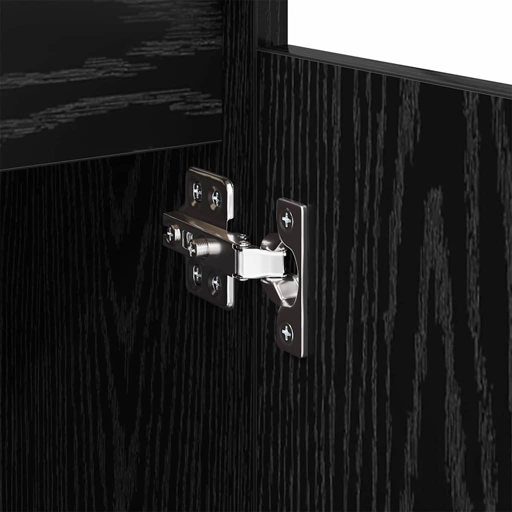 Credenza Rovere Nero 60 x 35 x 70 cm Legno multistrato 881211