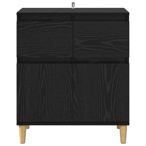 Credenza Rovere Nero 60 x 35 x 70 cm Legno multistrato 881211