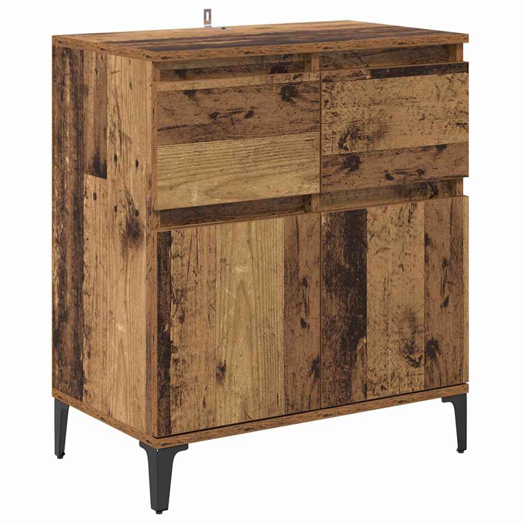 Credenza con cassetto Legno vecchio 60 x 35 x 70 cm 881218