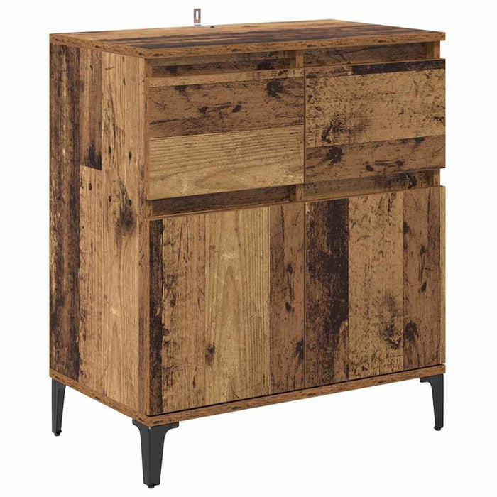 Credenza con cassetto Legno vecchio 60 x 35 x 70 cm 881218