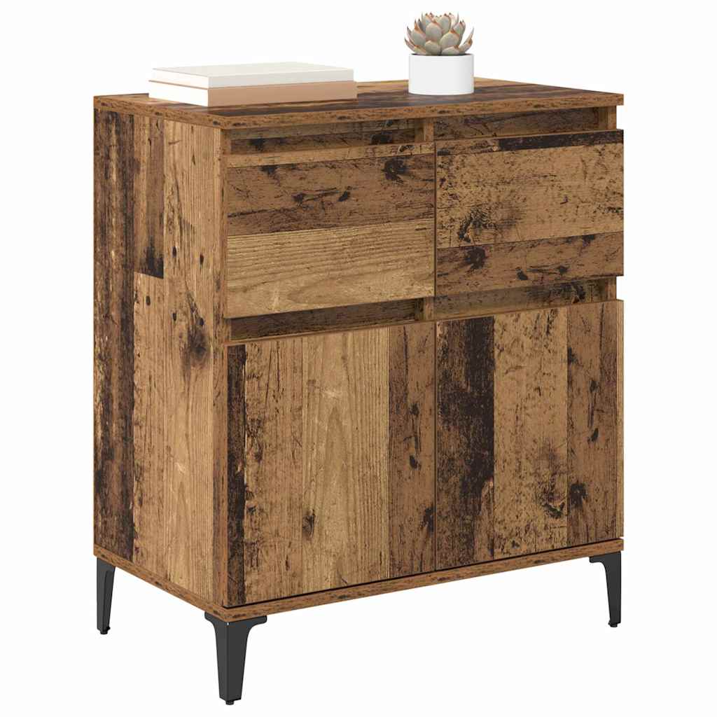 Credenza con Cassetto-Buffet-Armadio da cucina Legno vecchio 60 x 35 x 70 cm 513842