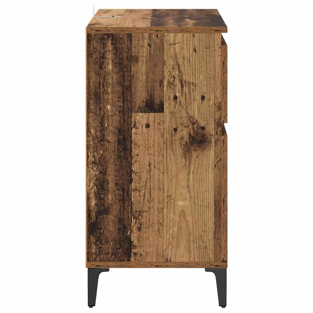 Credenza con Cassetto-Buffet-Armadio da cucina Legno vecchio 60 x 35 x 70 cm 513842