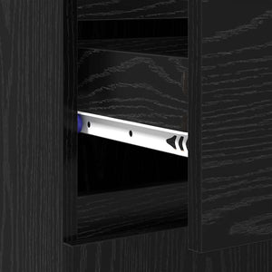 Credenza con cassetto Rovere Nero 60 x 35 x 70 cm 881220