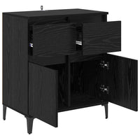 Credenza con cassetto Rovere Nero 60 x 35 x 70 cm 881220