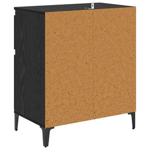 Credenza con Cassetto-Buffet-Armadio da cucina Rovere Nero 60 x 35 x 70 cm 700932