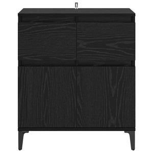 Credenza con Cassetto-Buffet-Armadio da cucina Rovere Nero 60 x 35 x 70 cm 700932