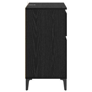 Credenza con cassetto Rovere Nero 60 x 35 x 70 cm 881220