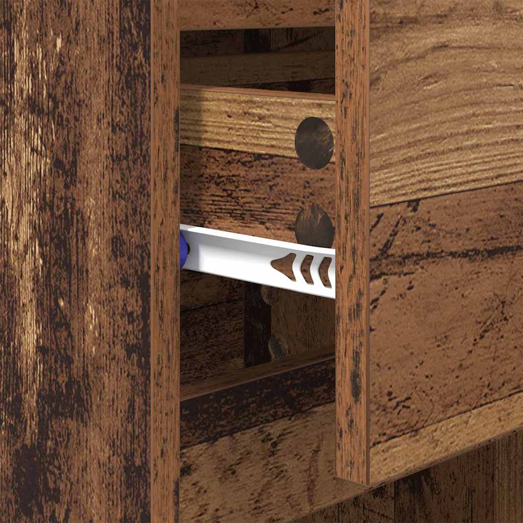 Armadio da Notte con cassetto Legno vecchio 40 x 35 x 70 cm 881233