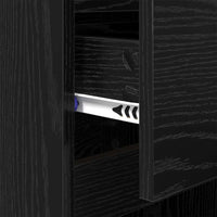 Armadio da Notte Rovere Nero 40 x 35 x 70 cm Legno multistrato 881237