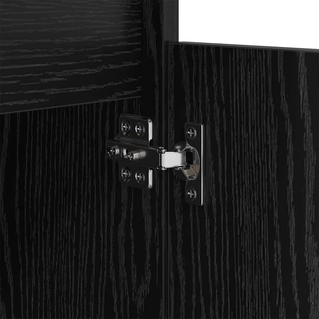 Armadio da Notte Rovere Nero 40 x 35 x 70 cm Legno multistrato 881237