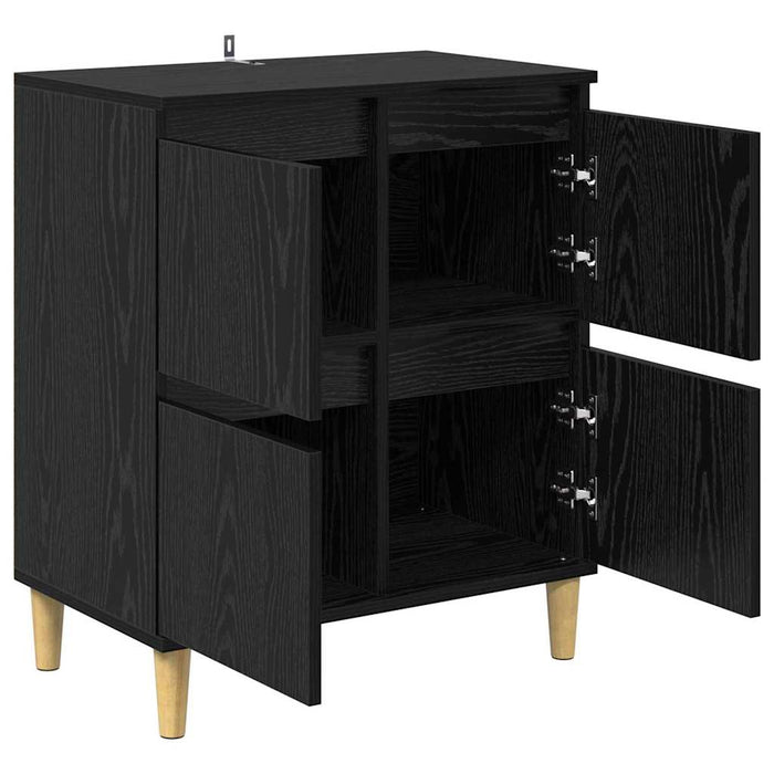 Credenza Rovere Nero 60 x 35 x 70 cm Legno multistrato 881265