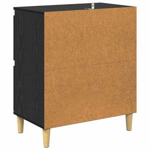 Credenza Rovere Nero 60 x 35 x 70 cm Legno multistrato 881265