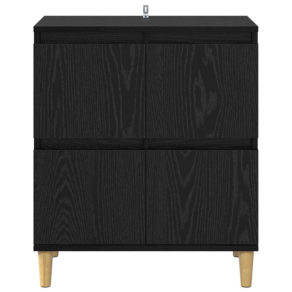 Credenza Rovere Nero 60 x 35 x 70 cm Legno multistrato 881265