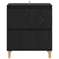 Credenza Rovere Nero 60 x 35 x 70 cm Legno multistrato 881265