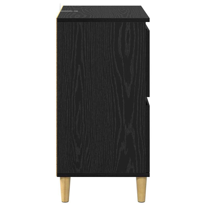 Credenza Rovere Nero 60 x 35 x 70 cm Legno multistrato 881265