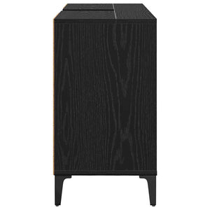 Armadio sottolavello con porta Rovere Nero 80 x 33 x 60 cm 881275