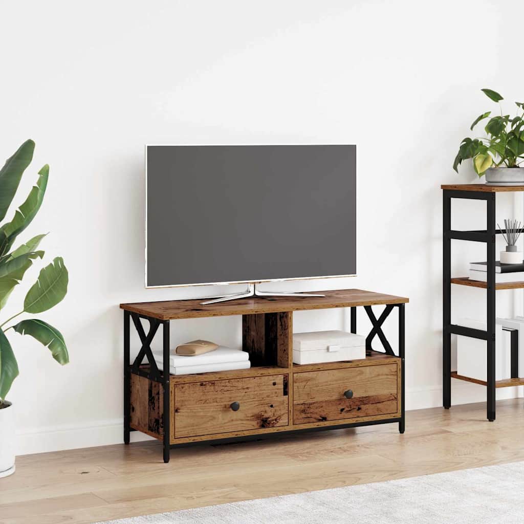Mobile TV con cassetto Legno vecchio 90 x 33 x 45 cm 881301