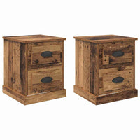 Armadio da Notte 2 pcs Legno vecchio 39 x 39 x 47.5 cm 881329