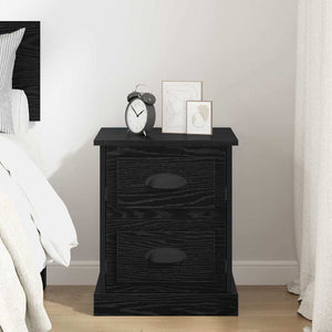 Armadio da Notte con cassetto Rovere nero 39 x 39 x 47.5 cm 881332