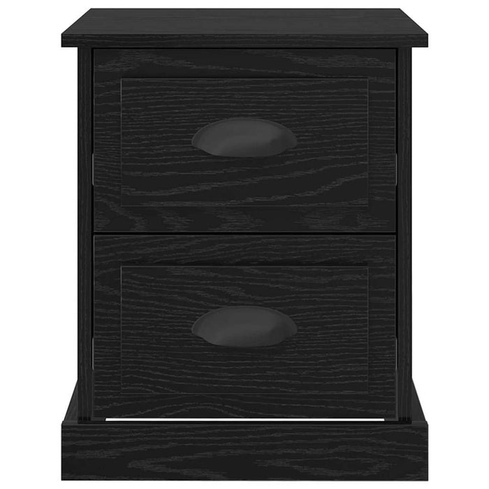 Armadio da Notte con cassetto Rovere nero 39 x 39 x 47.5 cm 881332