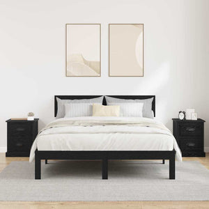 Armadio da Notte 2 pcs Rovere nero 39 x 39 x 47.5 cm 881333