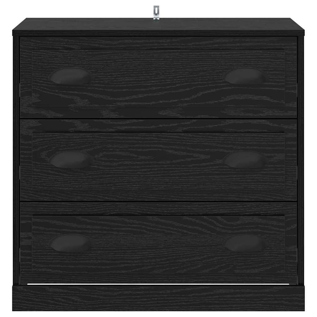 Credenza Rovere Nero 70 x 35,5 x 67,5 cm Legno multistrato 881354