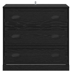 Credenza Rovere Nero 70 x 35,5 x 67,5 cm Legno multistrato 881354