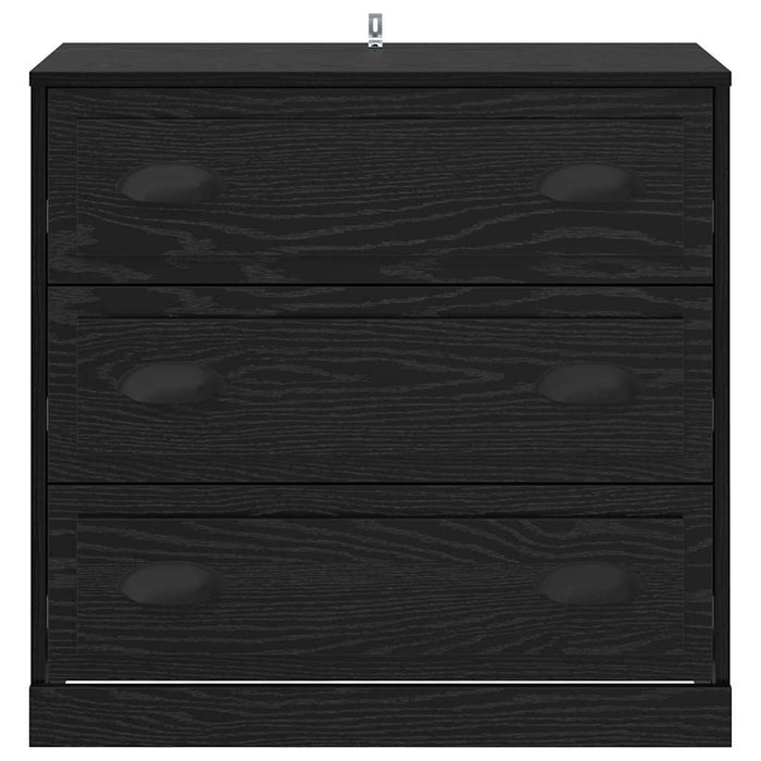 Credenza Rovere Nero 70 x 35,5 x 67,5 cm Legno multistrato 881354