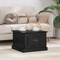 Tavolino da salotto con cassetto Rovere nero 50 x 50 x 35 cm 881372