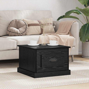 Tavolino da salotto con cassetto Rovere nero 50 x 50 x 35 cm 881372