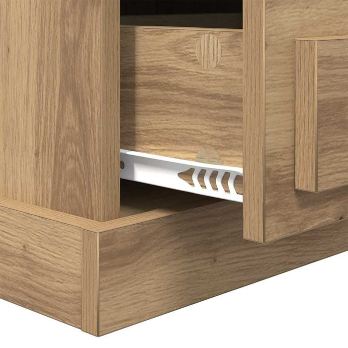 Armadio da Notte 2 pcs rovere artigianale 43 x 36 x 60 cm 881399