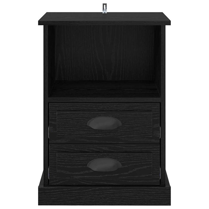 Armadio da Notte Rovere nero 43 x 36 x 60 cm Legno multistrato 881400