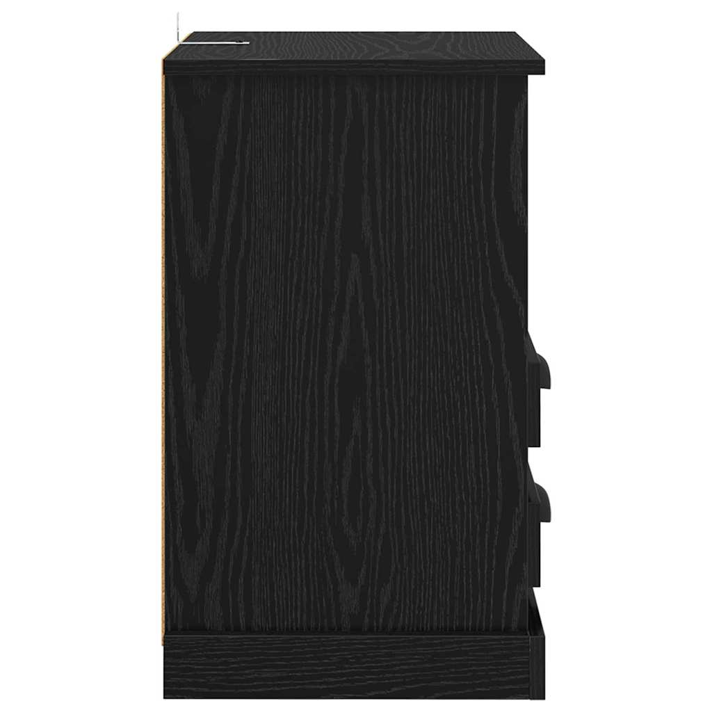Armadio da Notte con cassetto 2 pcs Rovere nero 43 x 36 x 60 cm 881401