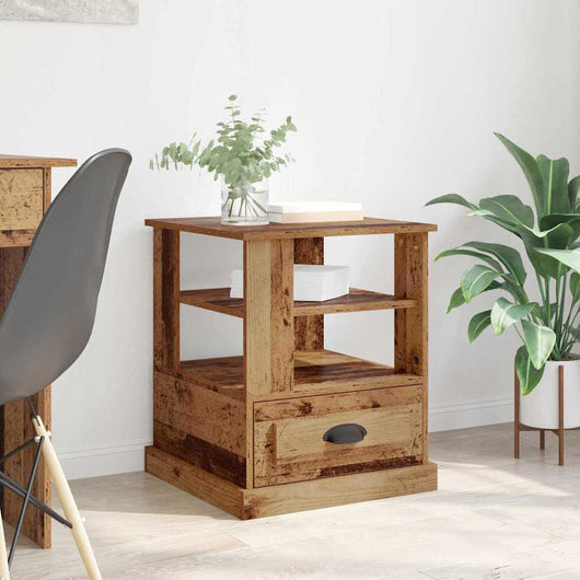 Armadio da Notte con cassetto Legno vecchio 50 x 50 x 60 cm 881408