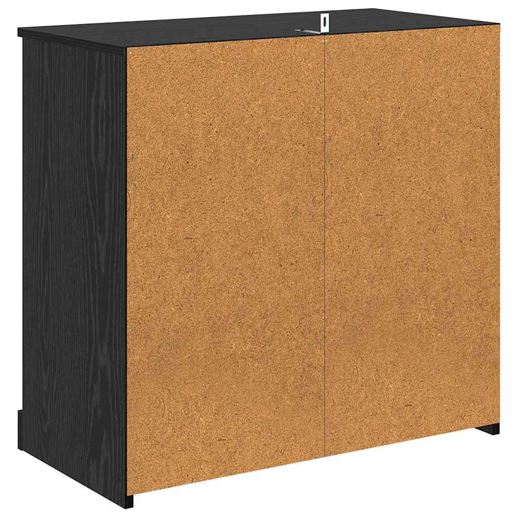 Credenza Rovere Nero 70 x 35,5 x 67,5 cm Legno multistrato 881419