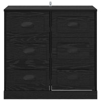 Credenza Rovere Nero 70 x 35,5 x 67,5 cm Legno multistrato 881428