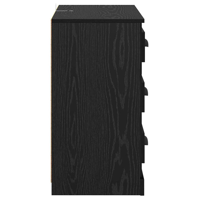 Credenza Rovere Nero 70 x 35,5 x 67,5 cm Legno multistrato 881428