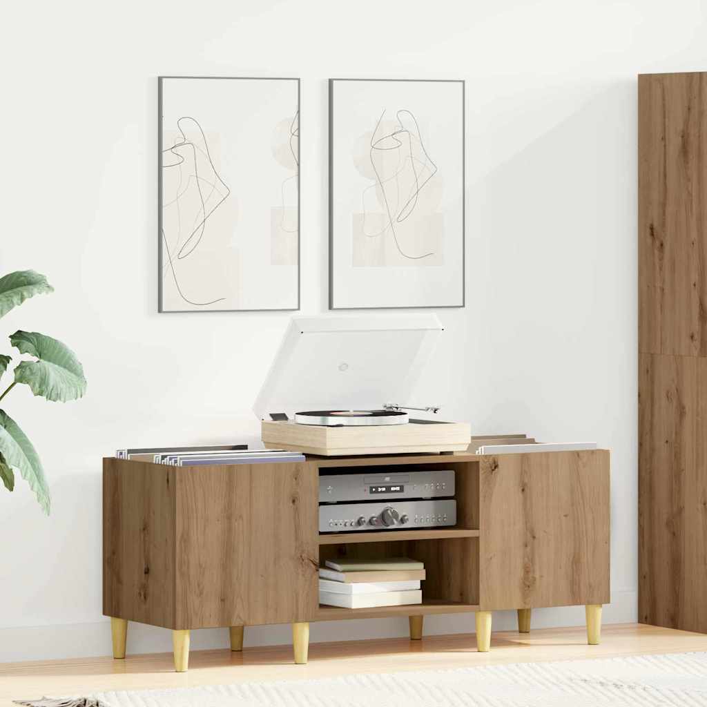 Mobile porta vinili Rovere artigianale 121 x 38 x 48 cm 881472
